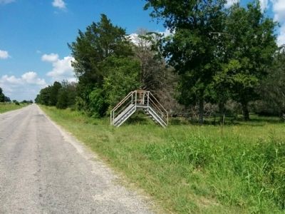 Stairs on south side of CR 217, leading to James Goucher grave marker. image. Click for full size.