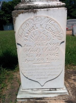 Samuel Knight Lewis grave stone image. Click for full size.