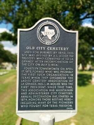 Old City Cemetery Marker image. Click for full size.