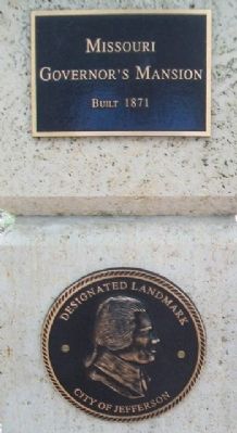 Missouri Governor's Mansion Landmark Marker. Click for full size. Missouri Governor's Mansion Landmark Marker image. Click for full size.