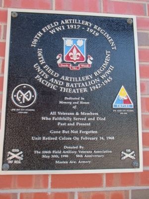 106th Field Artillery Regiment Memorial image. Click for full size.