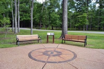 Marker and Meriwether Lewis<br>Exploring America Life Compass image. Click for full size.