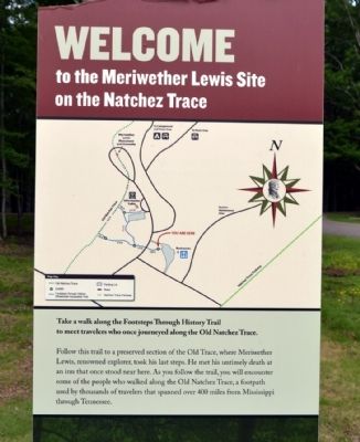 Map of Meriwether Lewis Site on the Natchez Trace image. Click for full size.