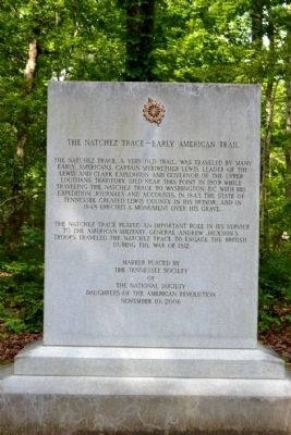The Natchez Trace – Early American Trail Marker image. Click for full size.