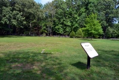 Marker near Stone Remains of Grinder House. Click for full size. Marker near Stone Remains of Grinder House image. Click for full size.