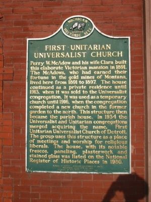 First Unitarian Universalist Church Marker image. Click for full size.