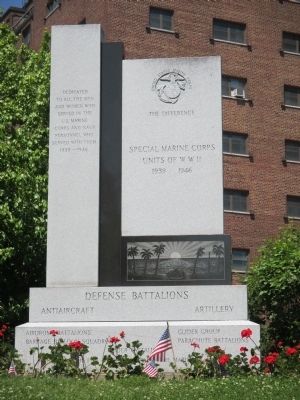 Special Marine Corps Units of W.W.II Memorial. Click for full size. Special Marine Corps Units of W.W.II Memorial image. Click for full size.