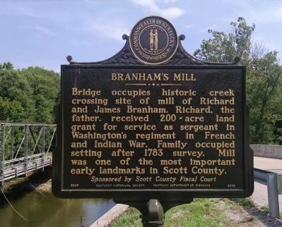 Branham's Mill Marker. Click for full size. Branham's Mill Marker image. Click for full size.
