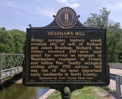 Branham's Mill Marker image. Click for full size.