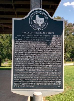 Falls of the Brazos Marker image. Click for full size.