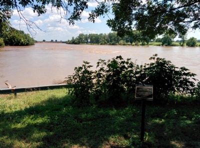 Brazos River seen from Falls of the Brazos Park image. Click for full size.