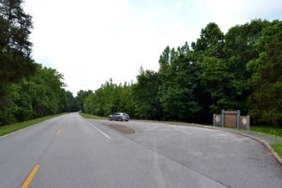 View to South Along Natchez Trace Parkway<br>into Alabama image. Click for full size.