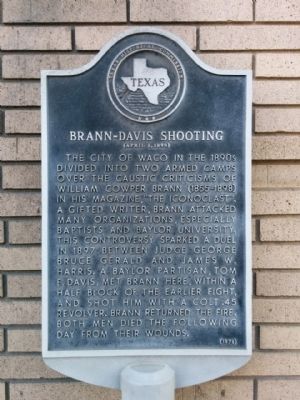 Brann-Davis Shootings Marker. Click for full size. Brann-Davis Shootings Marker image. Click for full size.