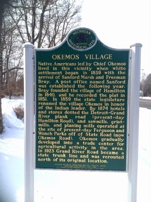 Okemos Village Marker image. Click for full size.