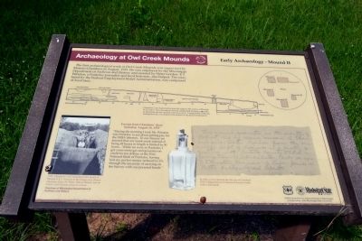 Archaeology at Owl Creek Mounds Marker. Click for full size. Archaeology at Owl Creek Mounds Marker image. Click for full size.