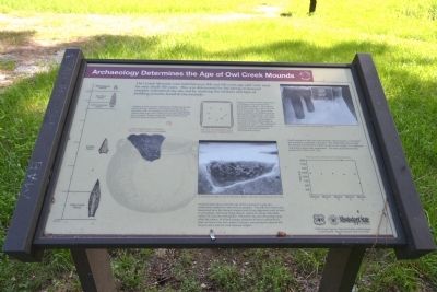Archaeology Determines the Age of Owl Creek Mounds Marker image. Click for full size.
