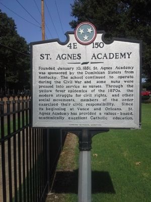St. Agnes Academy Marker image. Click for full size.