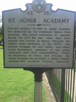 St. Agnes Academy Marker image. Click for full size.