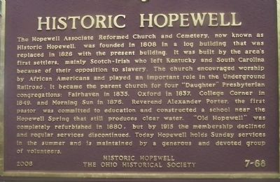 Historic Hopewell Marker image. Click for full size.