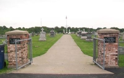 Site of First St. Andrew Catholic Church Marker image. Click for full size.