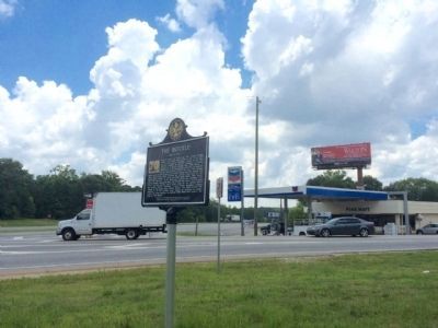 Marker at intersection of Birmingham Highway and North College Street. image. Click for full size.