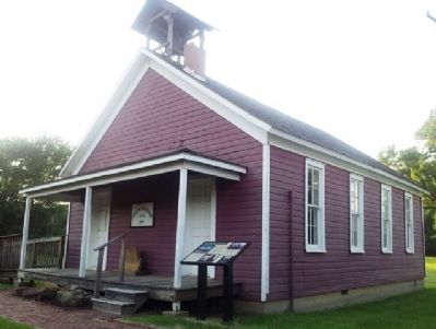 Green Elm School, District 41, and Marker image. Click for full size.