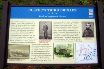 Custer's Third Brigade Marker image. Click for full size.