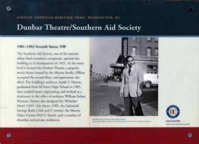 Dunbar Theater/Southern Aid Society Marker image. Click for full size.