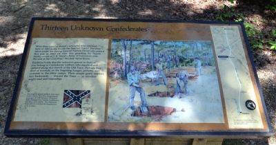 Thirteen Unknown Confederates Marker. Click for full size. Thirteen Unknown Confederates Marker image. Click for full size.