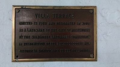 Villa Terrace Marker image. Click for full size.