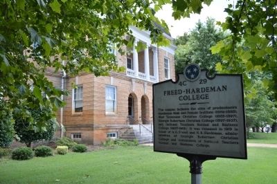 Freed-Hardeman College Marker. Click for full size. Freed-Hardeman College Marker image. Click for full size.