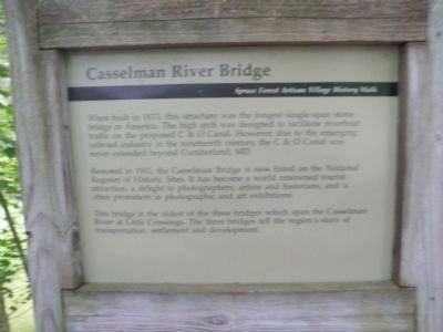 Casselman River Bridge Marker. Click for full size. Casselman River Bridge Marker image. Click for full size.