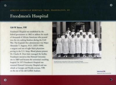 Freedmen's Hospital Marker image. Click for full size.
