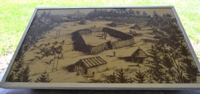 Drawing of Chickasaw Village image. Click for full size.