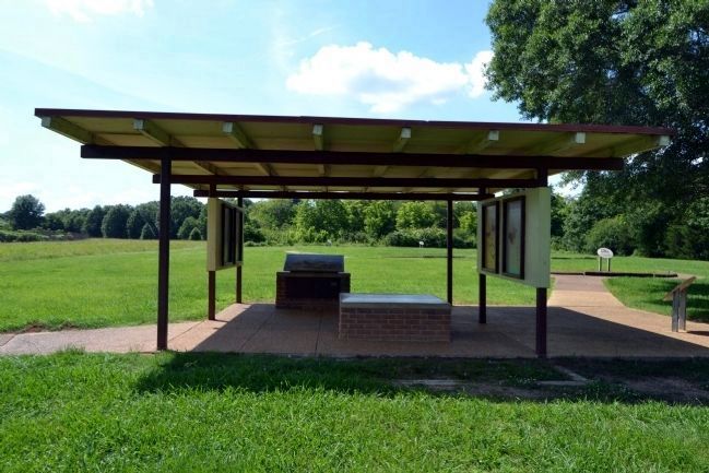 Marker Exhibit Kiosk for Chickasaw Village Site. Click for full size. Marker Exhibit Kiosk for Chickasaw Village Site image. Click for full size.