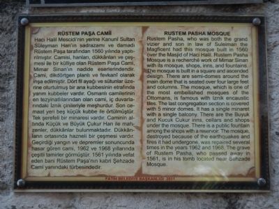 Rustem Pasha Mosque Marker. Click for full size. Rustem Pasha Mosque Marker image. Click for full size.