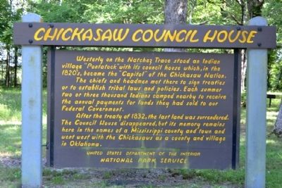 Chickasaw Council House Marker image. Click for full size.