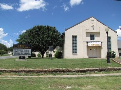 First Baptist Church of Godley and Marker image. Click for full size.