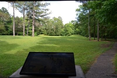 Bynum Mounds as Viewed from Exhibit Kiosk image. Click for full size.