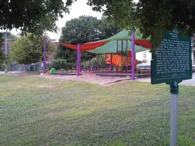 John B. Weatherall Marker On Playground of Peabody Elementary School image. Click for full size.