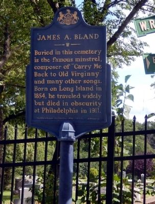 James A. Bland Marker image. Click for full size.