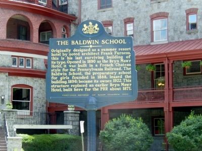 The Baldwin School Marker image. Click for full size.
