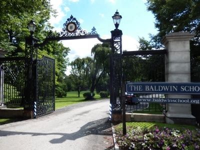 The Baldwin School entrance gate. Click for full size. The Baldwin School entrance gate image. Click for full size.