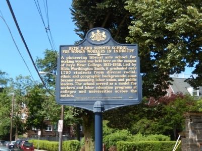 Bryn Mawr Summer School for Women Workers in Industry Marker. Click for full size. Bryn Mawr Summer School for Women Workers in Industry Marker image. Click for full size.