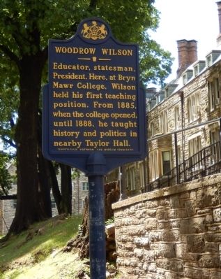 Woodrow Wilson Marker - now removed. image. Click for full size.