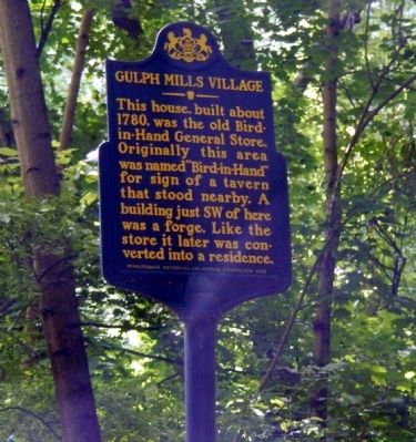 Gulph Mills Village Marker. Click for full size. Gulph Mills Village Marker image. Click for full size.