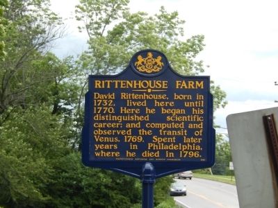 Rittenhouse Farm Marker. Click for full size. Rittenhouse Farm Marker image. Click for full size.