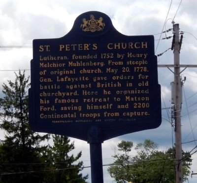 St. Peter's Church Marker. Click for full size. St. Peter's Church Marker image. Click for full size.