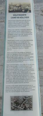 Süleymaniye Camii ve Külliyesi Marker. Click for full size. Süleymaniye Camii ve Külliyesi Marker image. Click for full size.