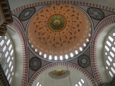 Suleymaniye Mosque and Social Complex, Mosque dome (interior). Click for full size. Suleymaniye Mosque and Social Complex, Mosque dome (interior) image. Click for full size.
